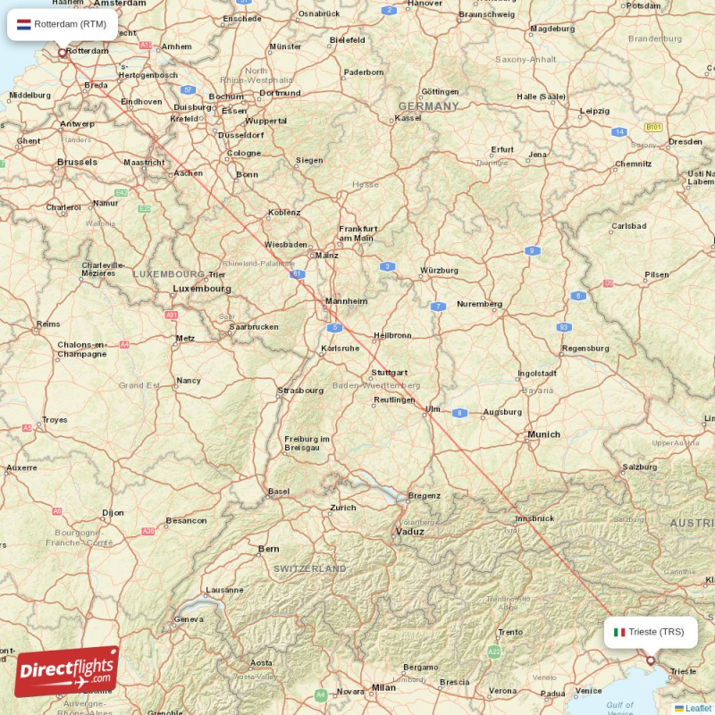 TRS - RTM route map