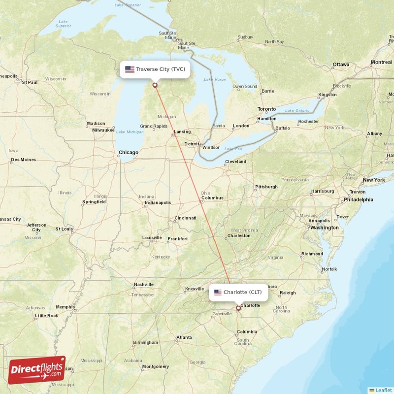TVC - CLT route map