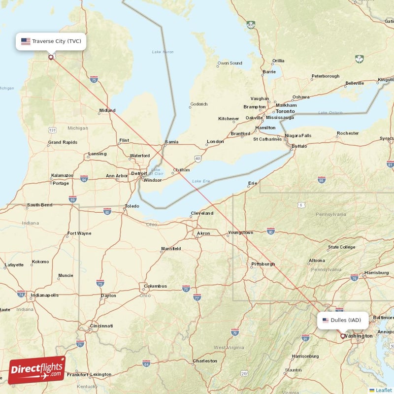 TVC - IAD route map