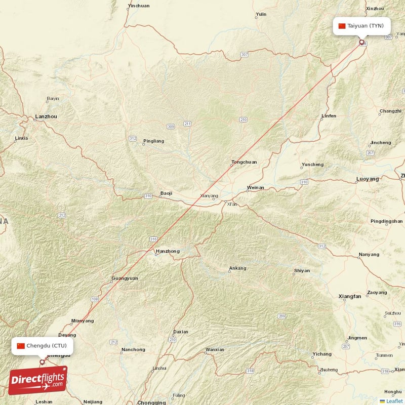 TYN - CTU route map