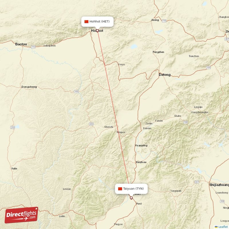 TYN - HET route map