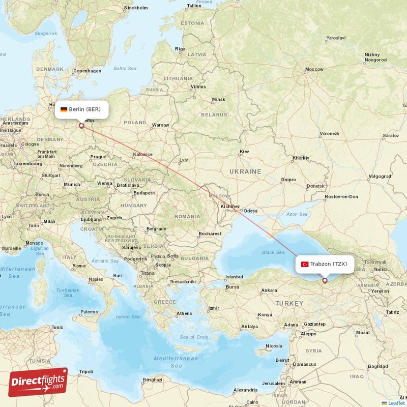 TZX - BER route map