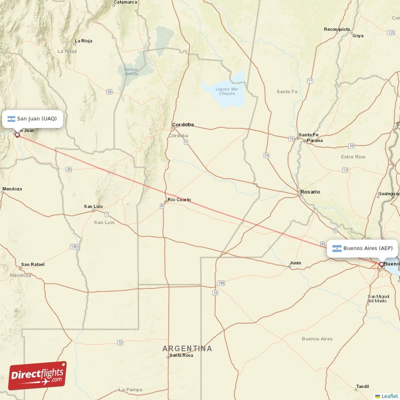 UAQ - AEP route map