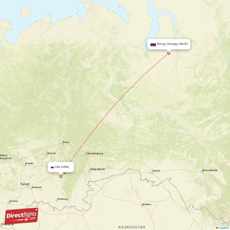 UFA - NUX route map