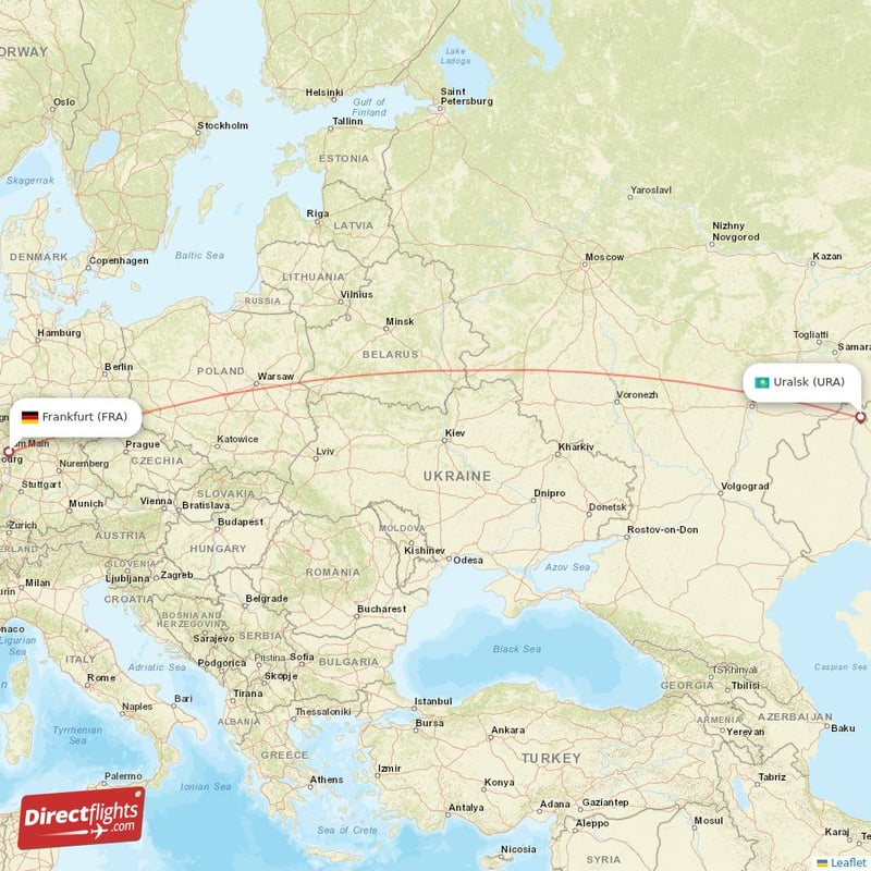 URA - FRA route map