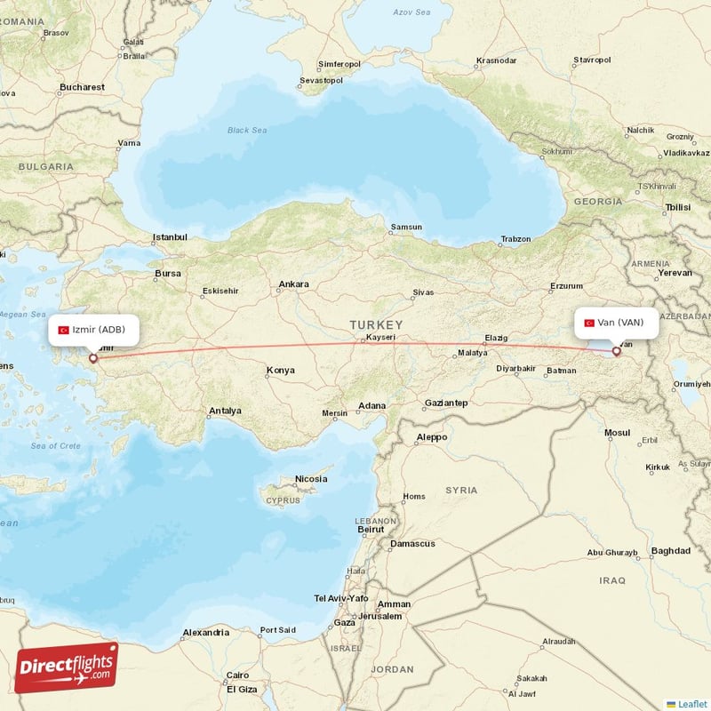 VAN - ADB route map