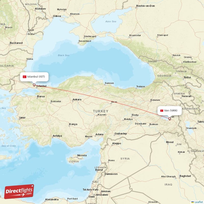 VAN - IST route map