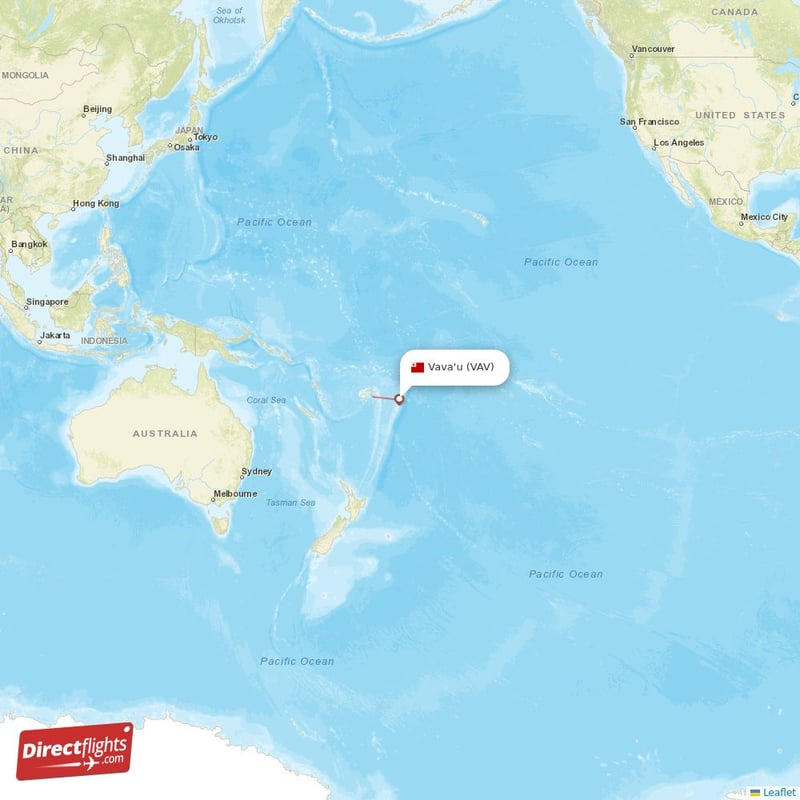 VAV - NAN route map