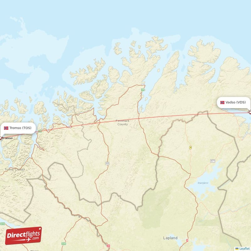 VDS - TOS route map