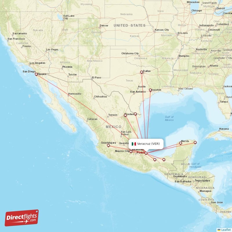 Direct flights to Veracruz VER, Mexico