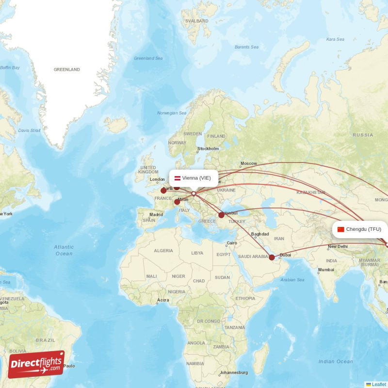 VIE - TFU route map