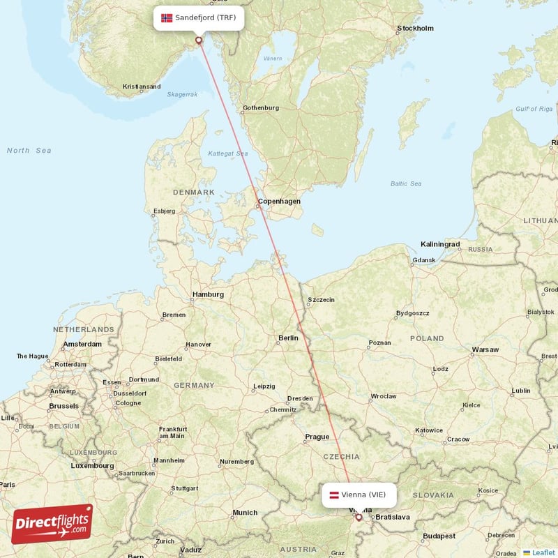 VIE - TRF route map