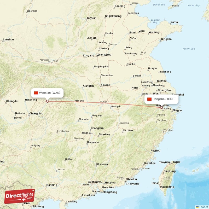 WXN - HGH route map