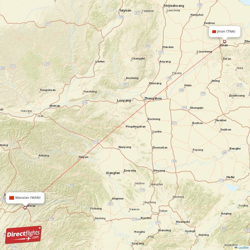WXN - TNA route map