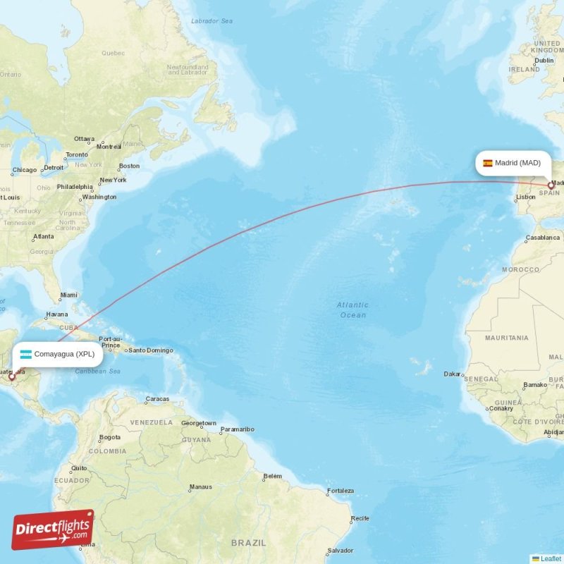 XPL - MAD route map