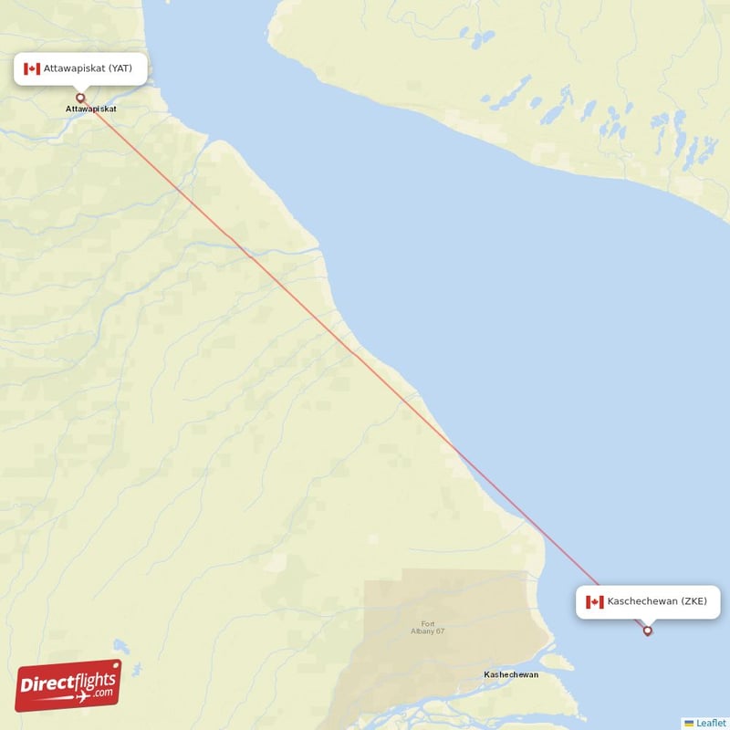 YAT - ZKE route map