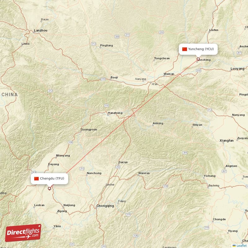 YCU - TFU route map