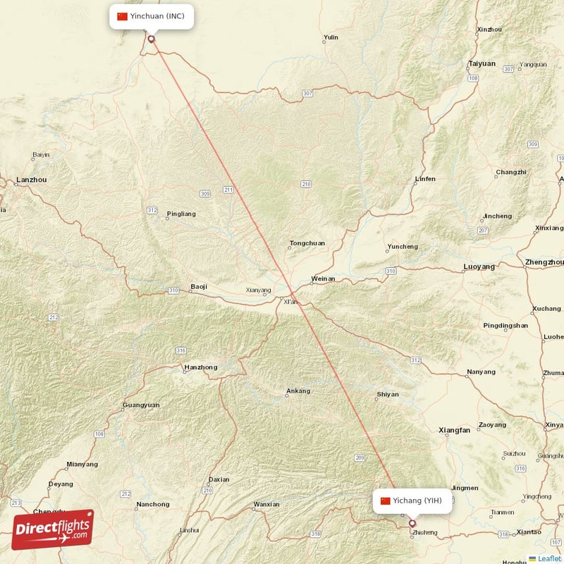 YIH - INC route map