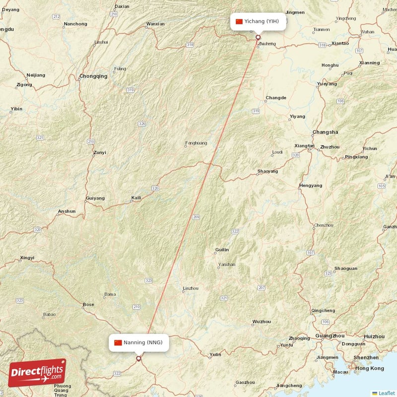YIH - NNG route map