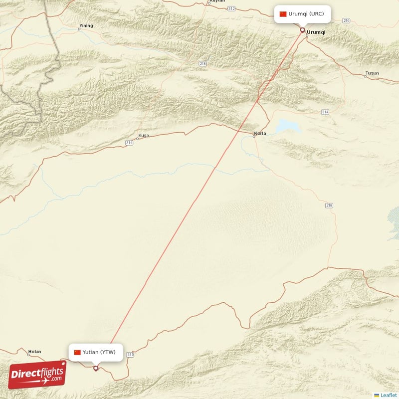 YTW - URC route map
