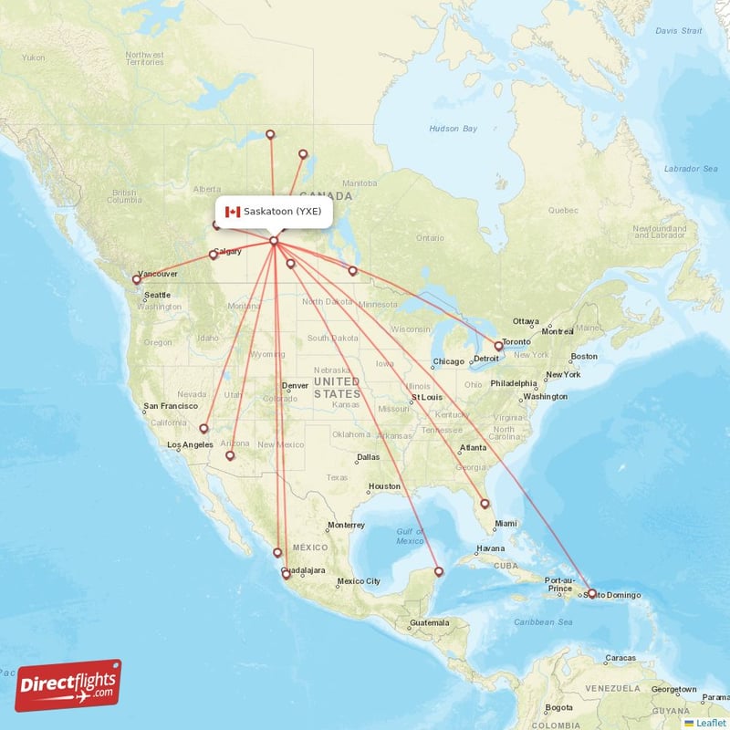 Direct flights to Saskatoon YXE Canada Directflights