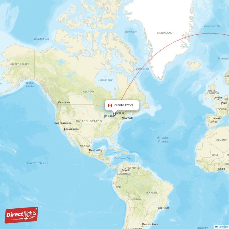YYZ - ISB route map
