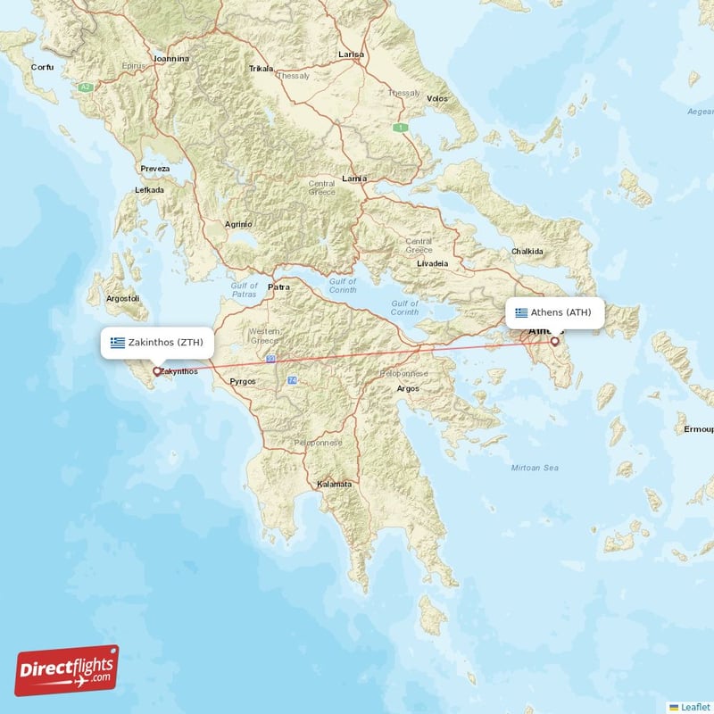 Direct Flights From Zakinthos To Athens Zth To Ath Non Stop 1847