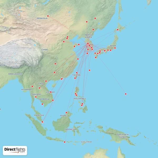 Jeju Air route map