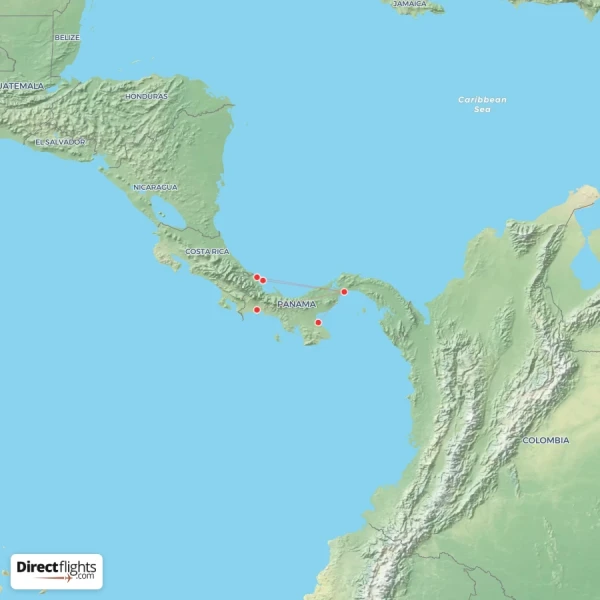 Air Panama route map