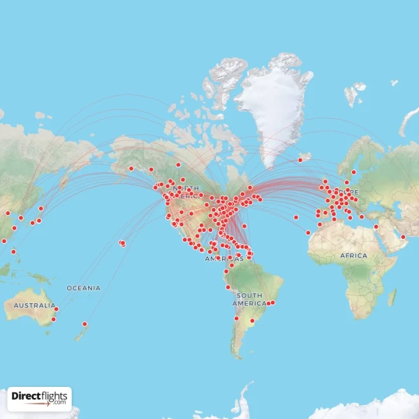 Air Canada route map