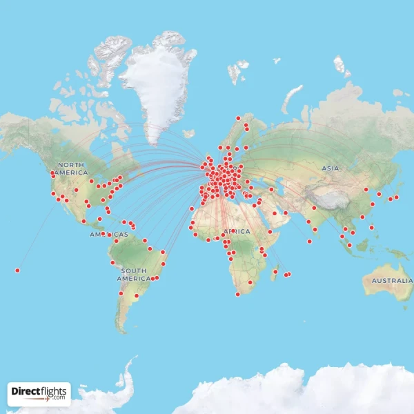 Air France route map