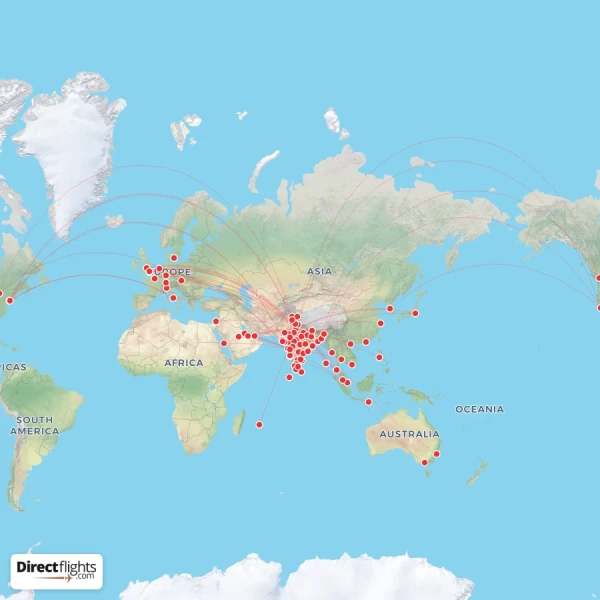 Air India route map