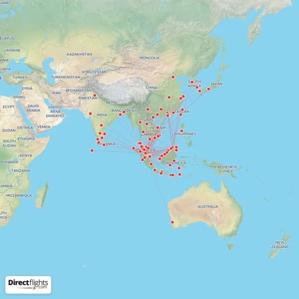 AirAsia route map