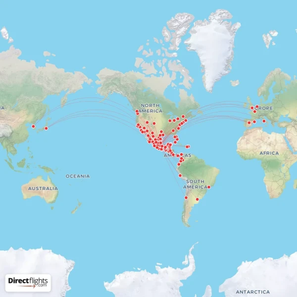 Aeromexico route map