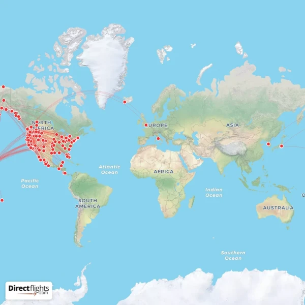 Alaska Airlines route map