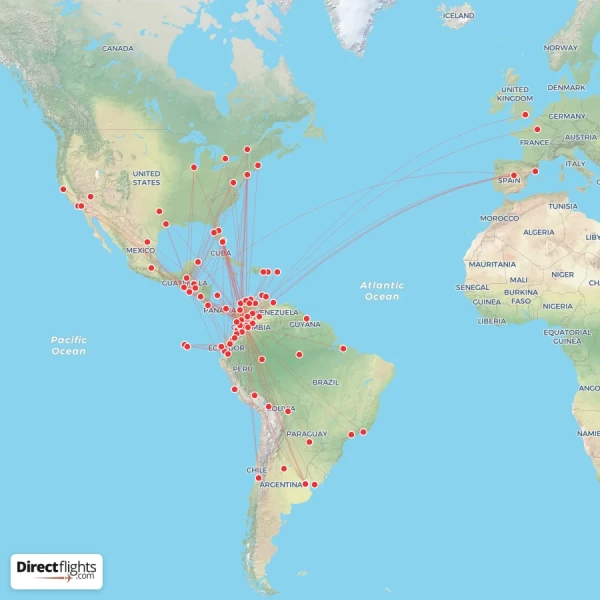 AVIANCA route map