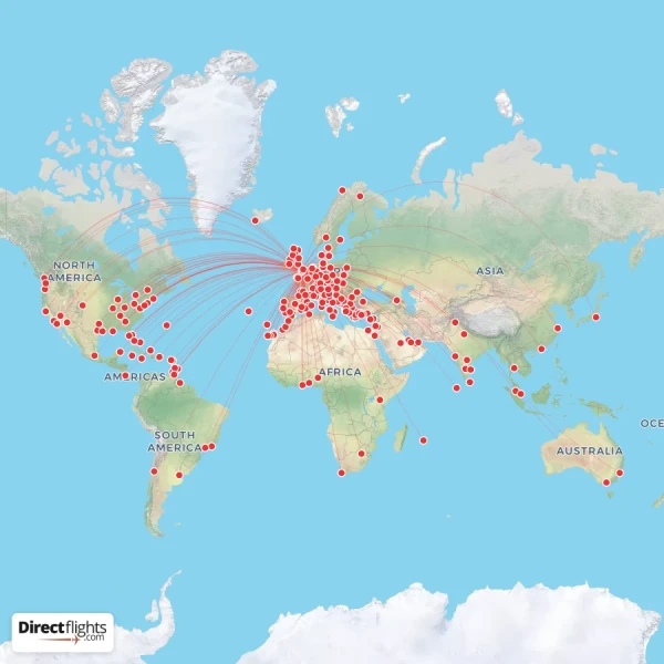British Airways route map
