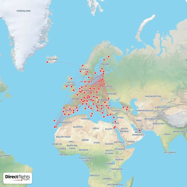 Air Baltic route map