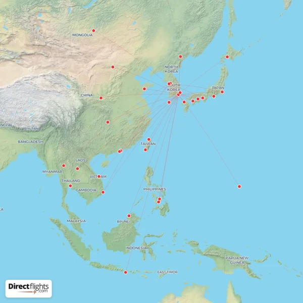 Air Busan route map