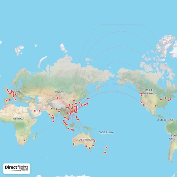 Cathay Pacific route map