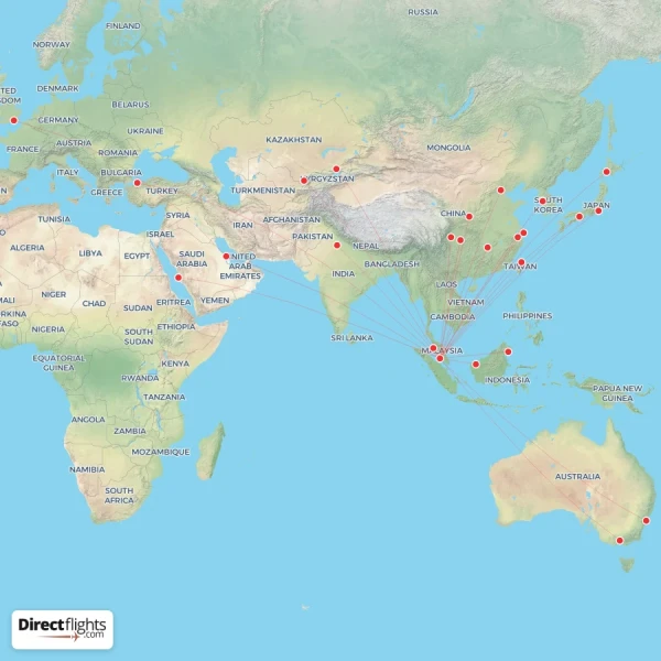 AirAsia X route map