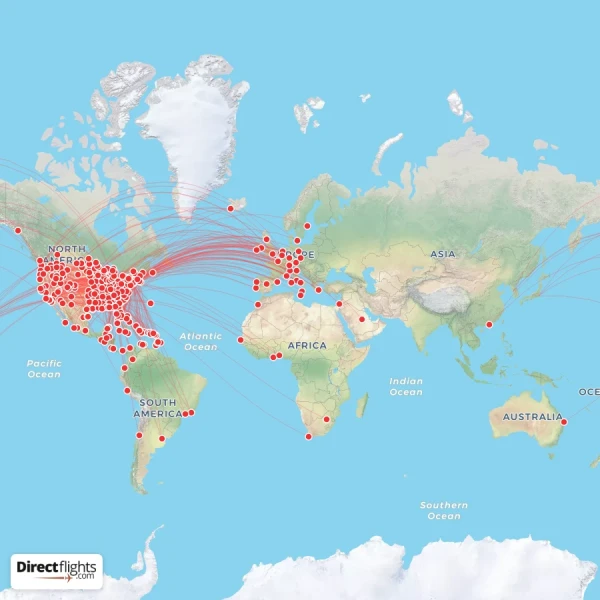 Delta Air Lines route map
