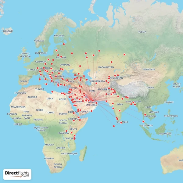 flydubai route map