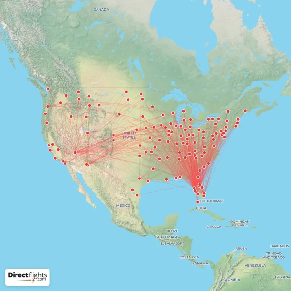 Allegiant Air route map