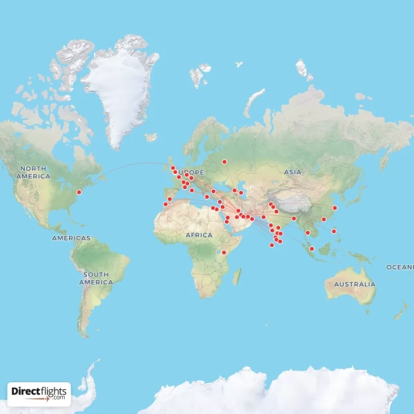 Gulf Air route map