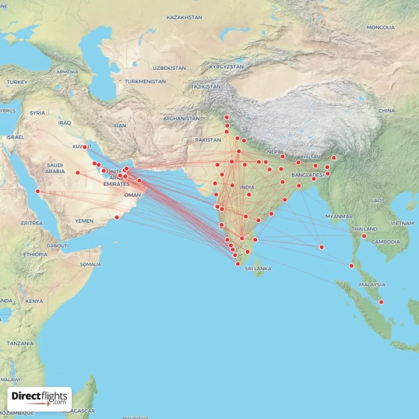 Air India Express route map