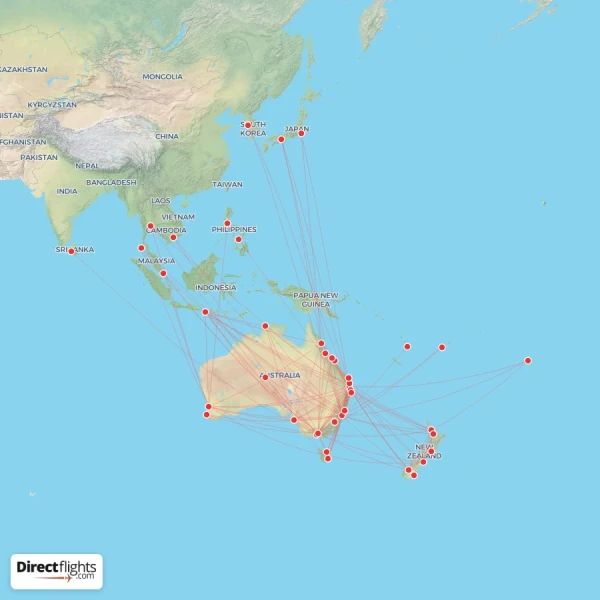 Jetstar route map