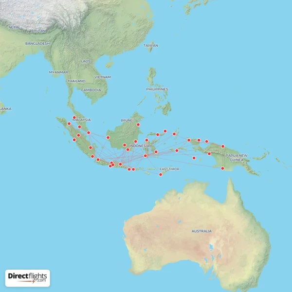 Lion Air route map