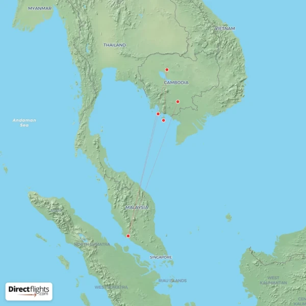 Mahogany Air route map