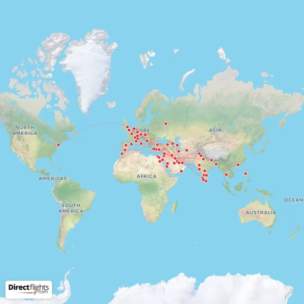 Kuwait Airways route map